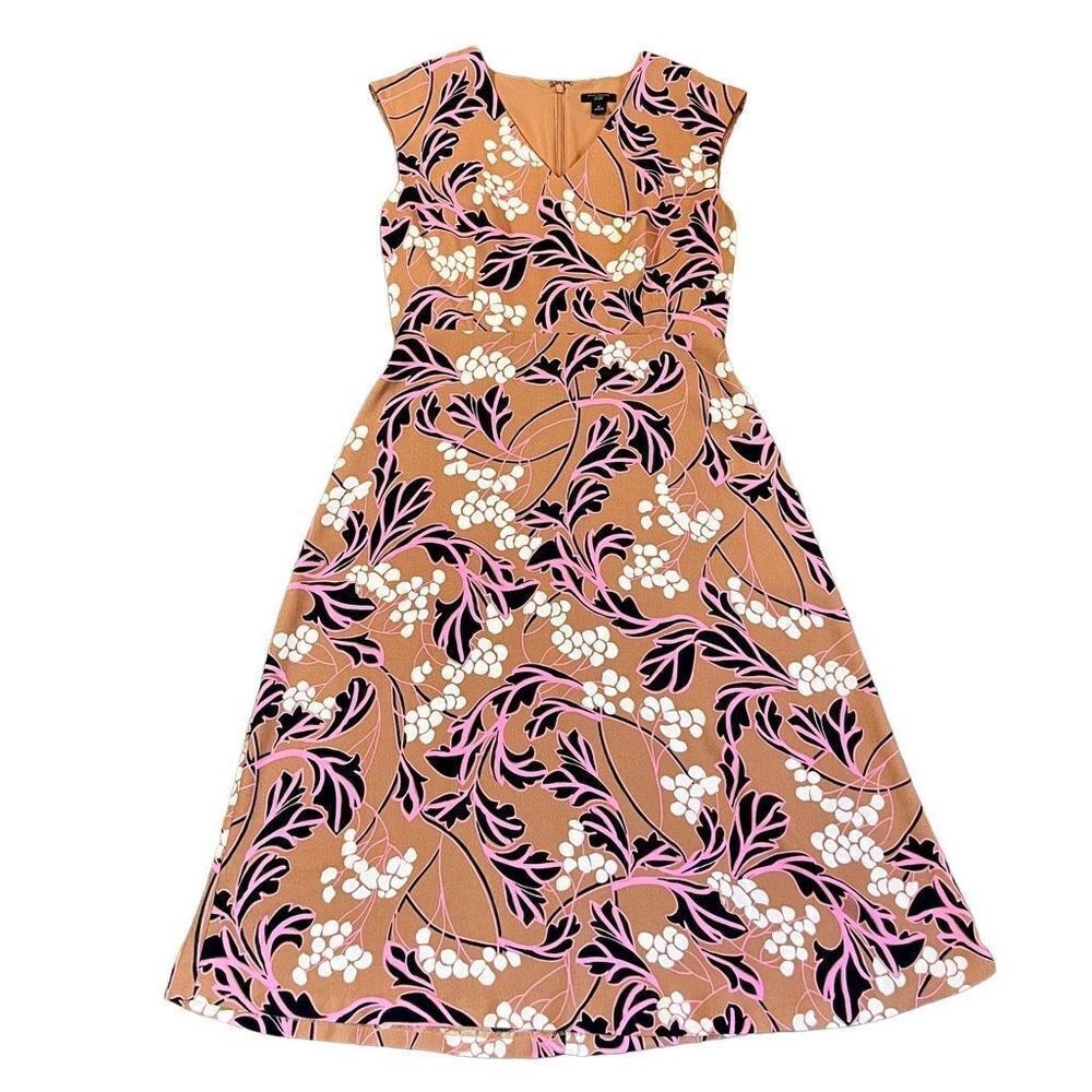 Ann Taylor Women’s Petite 0 Sheath Floral Midi Dress